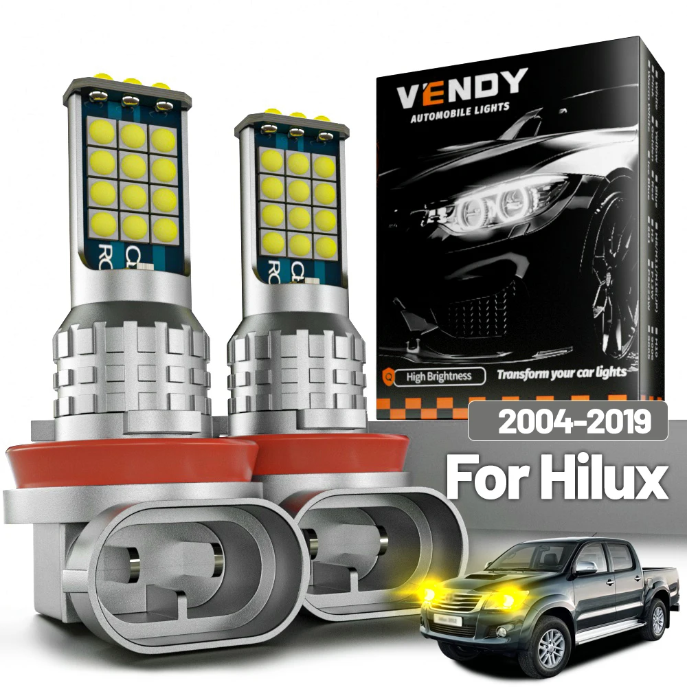 2pcs LED Fog Light For Toyota Hilux 2004-2019 2007 2008 2009 2010 2011 2012 2013 2014 2015 2016 2017 2018 Canbus Accessories