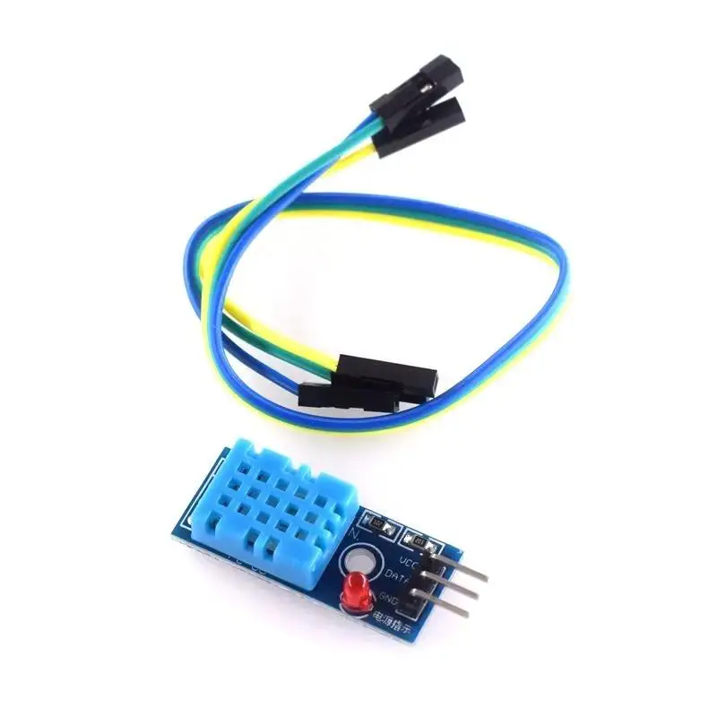 DHT11 Temperature Humidity Sensor High Accuracy Single Bus Protocol Customizable Cable Length For DIY Projects