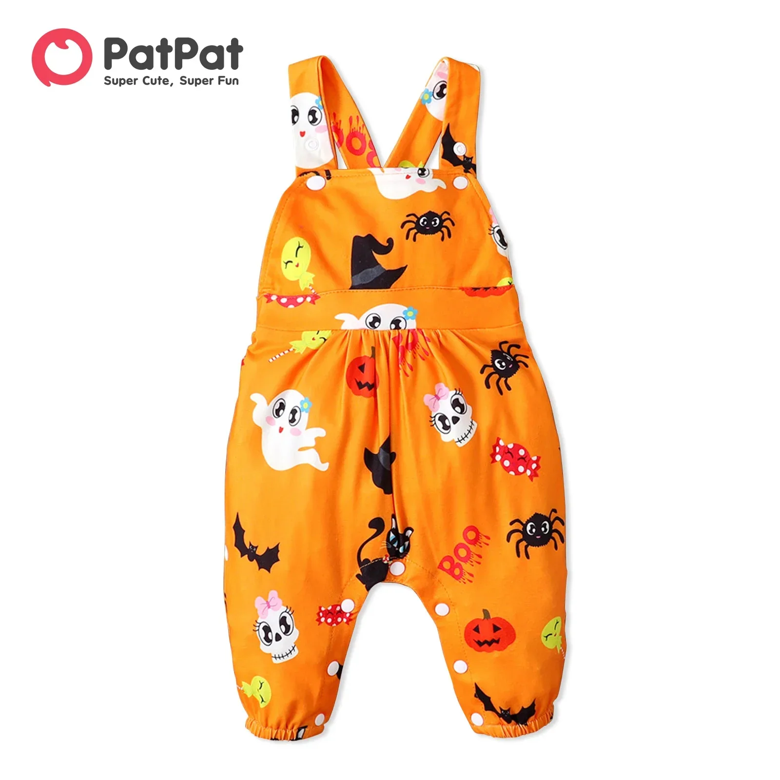 PatPat Halloween Costumes Baby Boys / Baby Girls Pumpkins Baby Clothes Suspender Jumpsuits Soft and Comfortable