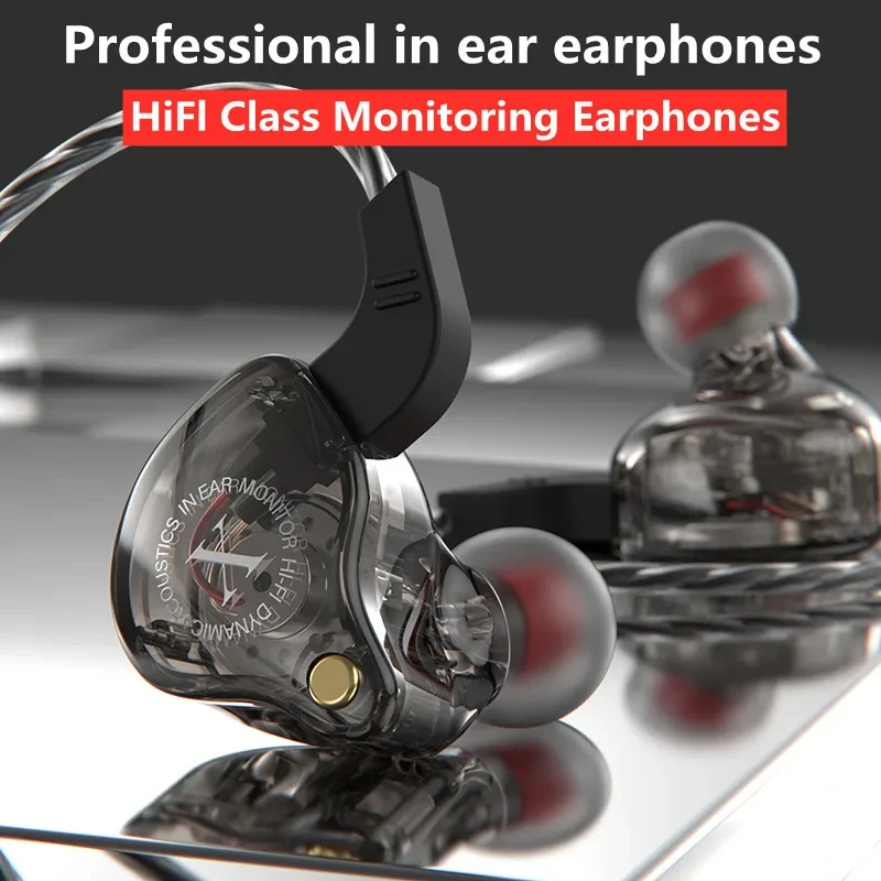 Original X2 Dynamic Wired Earphones HIFI Heavy Bass Earbuds In Ear Gaming Headphones Monitor Sport Noise Cancelling Headset Mic