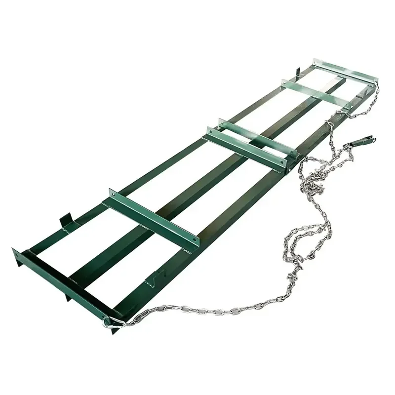 Drag Harrow Driveway Grader Landscape Power Rake for ATV UTV Tractor Mower 6 Ft Tow Behind Yard Lawn Leveling Tool with Chain