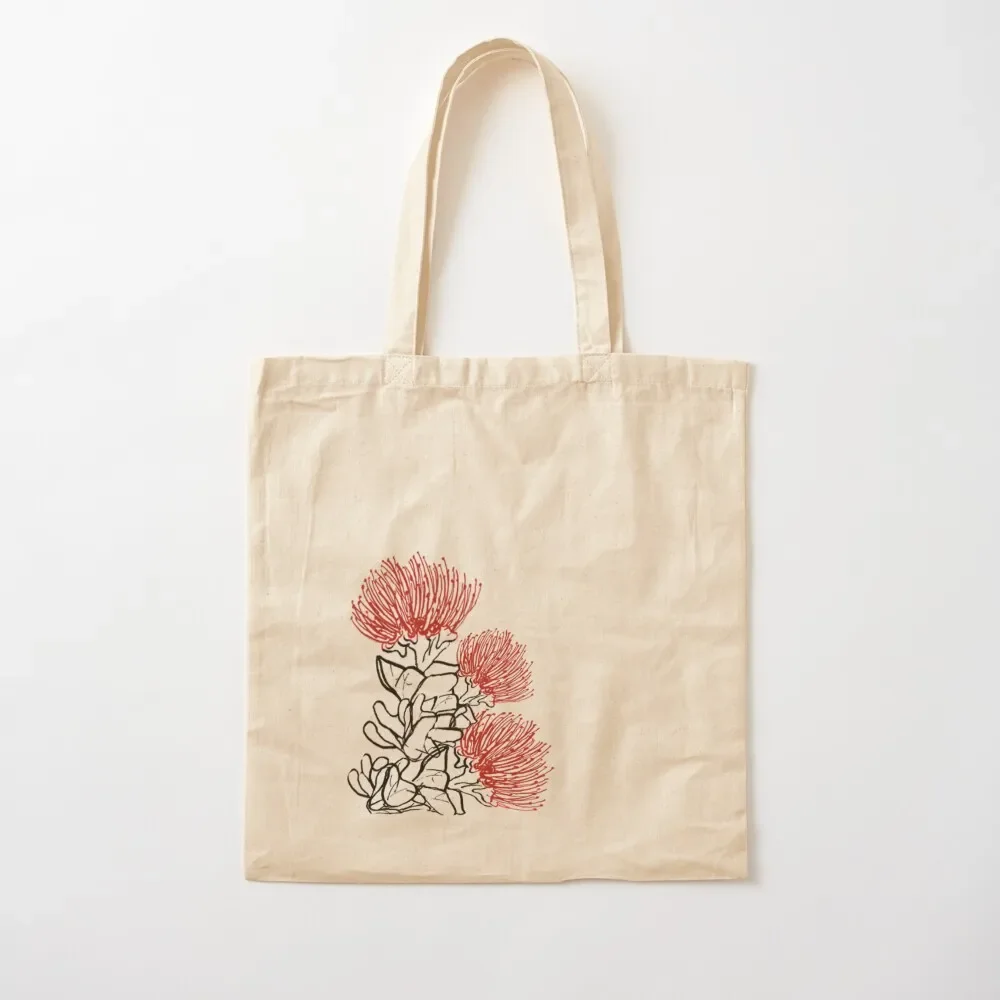 

Ohia Lehua Original Calligraphy Artwork Tote Bag Women's shopper bag Canvas university shopper bag free delivery bags