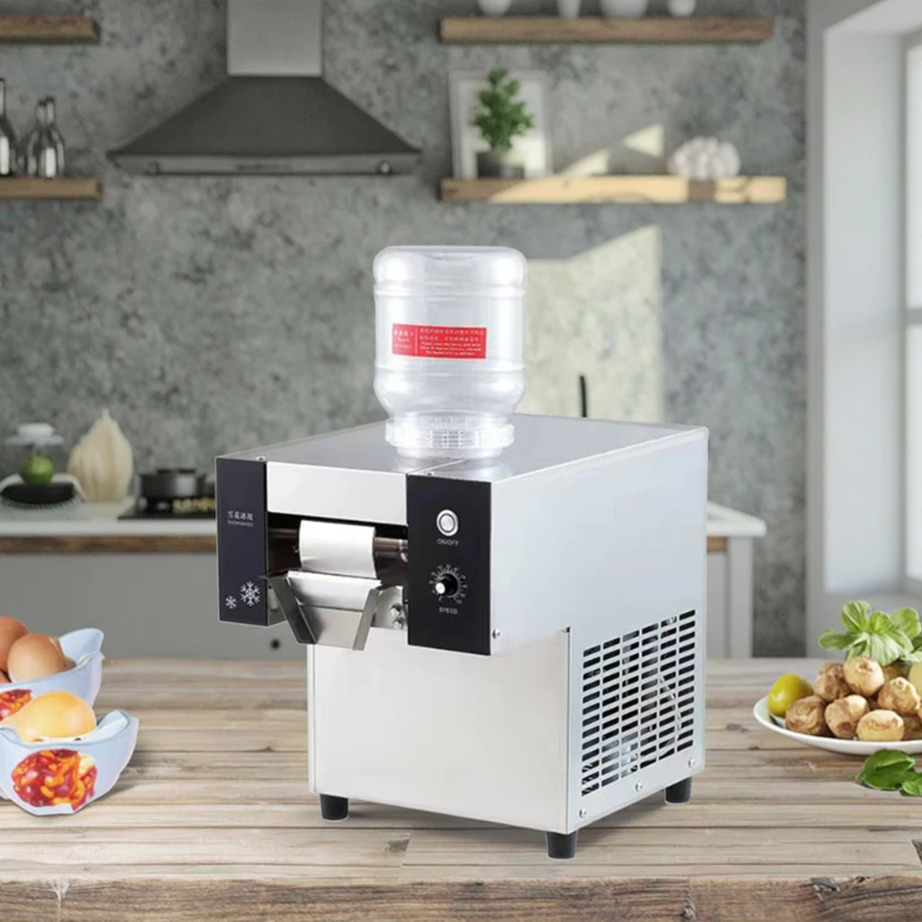 Semi-Automatic 80kg/24h Rapid Commercial Use 760W Easily Clean Bingsu Machine Portable Stainless Steel Flake Ice Maker