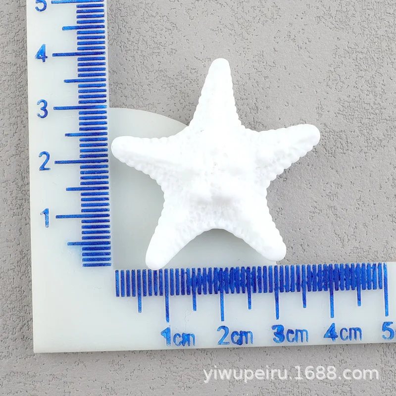 10 Uds. De dijes de decoración de resina de estrella de mar de dibujos animados Kawaii de verano, funda de teléfono basura Diy, piezas de caja de almacenamiento Hiarpin, llaveros colgantes
