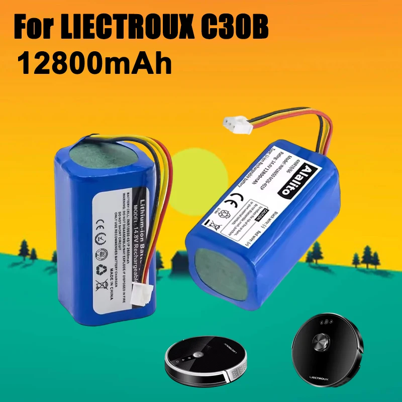 100%.Оригинальный (для C30B) аккумулятор для.Lirctroux.C30B.Robot.Vacuum.Cleaner.14.4V. 12800 мАч, литиевый элемент/6800 мАч,