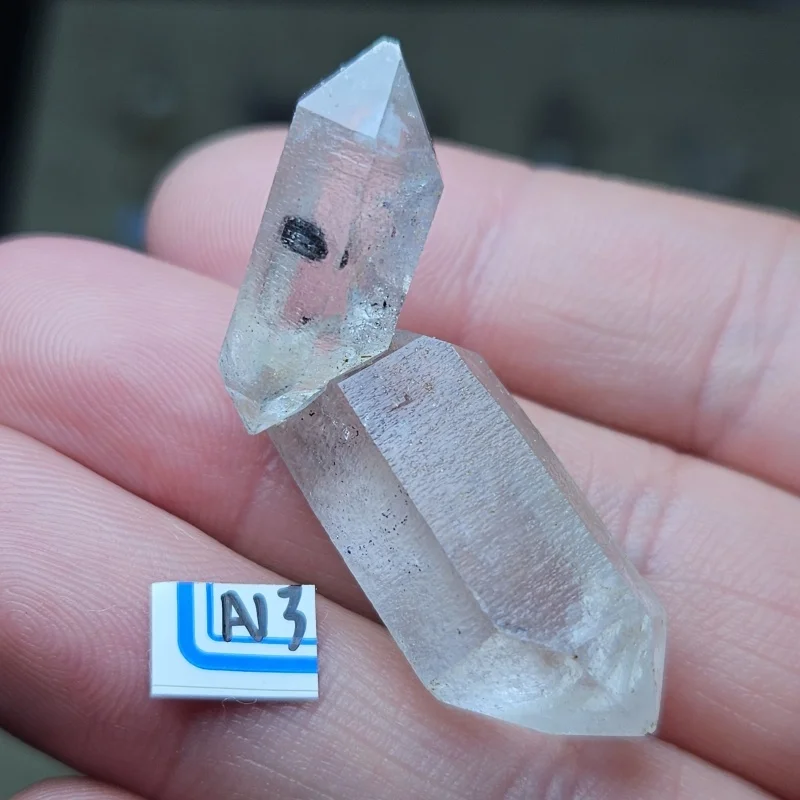 Natural Herkimer Diamond Quartz Crystal Double Terminated Wand Specimen Healing Mineral Reiki Energy Stone Home Decor Collectible