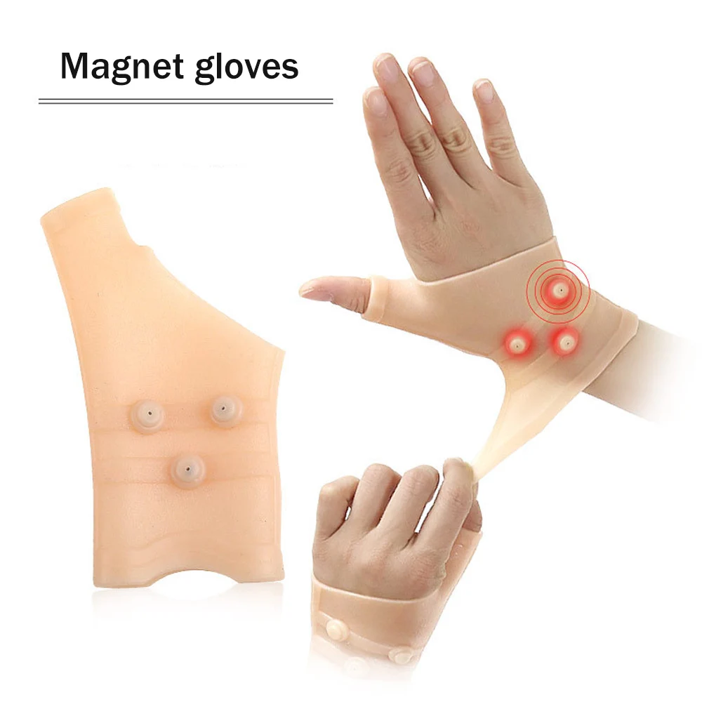 Tcare Gel Magnetic Wrist Compression Thumb Support Carpal Tunnel Elastic Silicone Wrist Support Brace Tenosynovitis Typing Pain