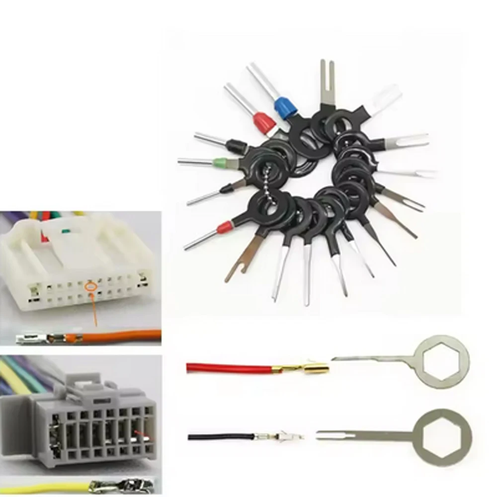 26/41pcs Car Terminal Removal Kit Box Wire Plug Connector Extractor Puller Release Pin Extractor Set For Automotive Repair Tool