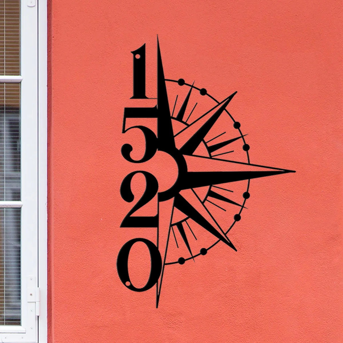 

Custom Vertical House Number Sign, Hanging Compass Address Sign, Outdoor Patio Metal Sign, Metal House Numbers, Large House