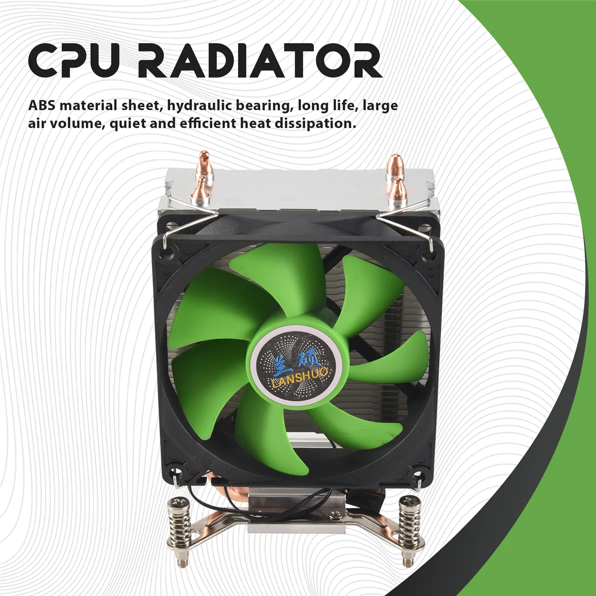 A51I CPU Cooler 2 Heat Pipes Ultra Quiet Cooler Fan CPU Radiator for LGA 2011 X79 X99 X299 (3Pin Single Fan)