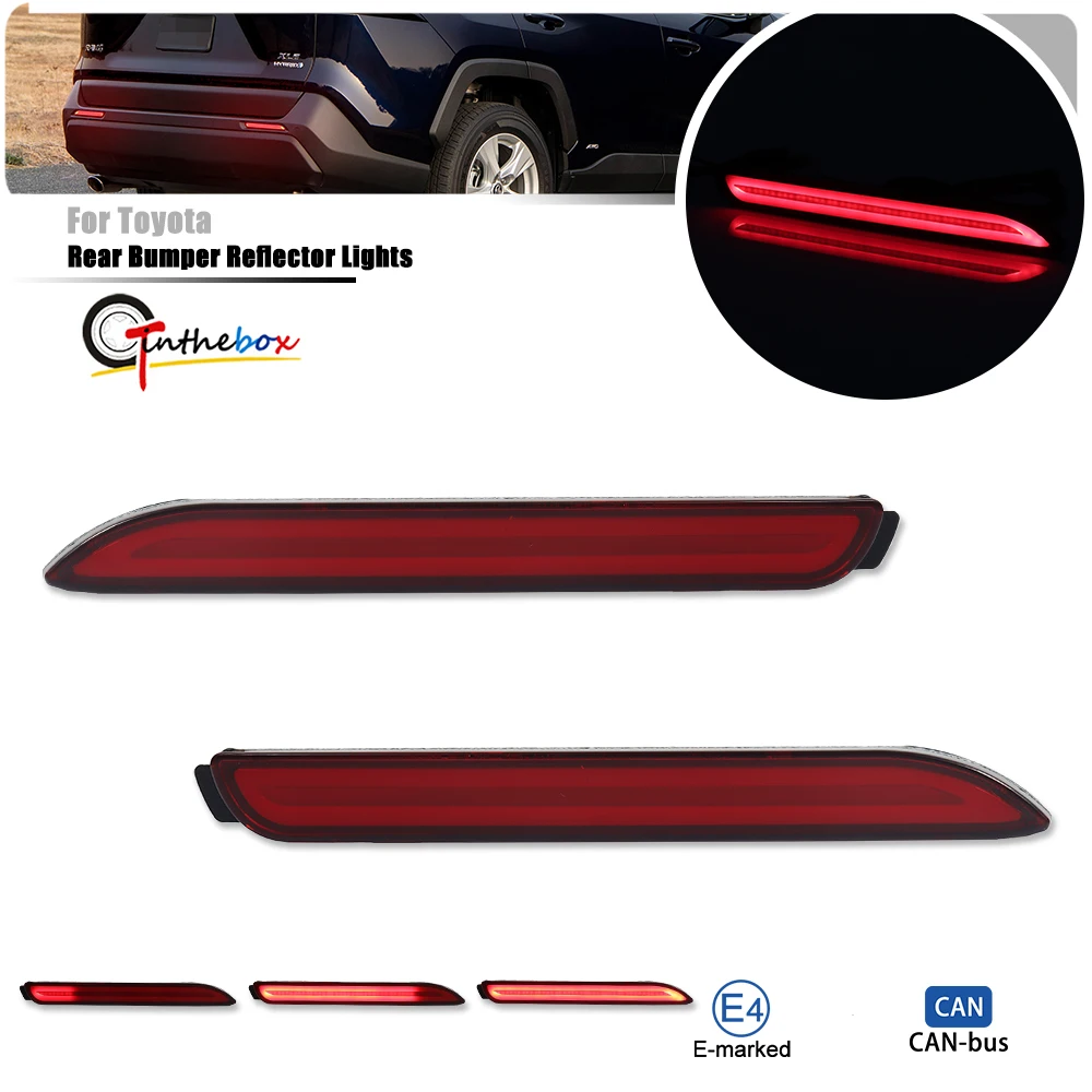 LED Rear Bumper Reflectors Tail/Brake Lights For Lexus RC350 IS-F RX300 NX200t NX300h For Toyota RAV4 Avalon Venza Matrix Sienna