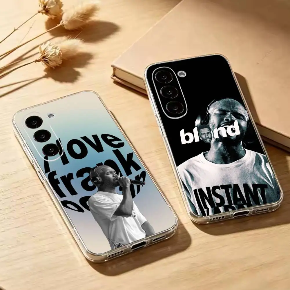 Singer F-Frank Ocean Phone Case For Samsung Galaxy A73,A72,A71,A70,A53,A52,A51Transparent Cover