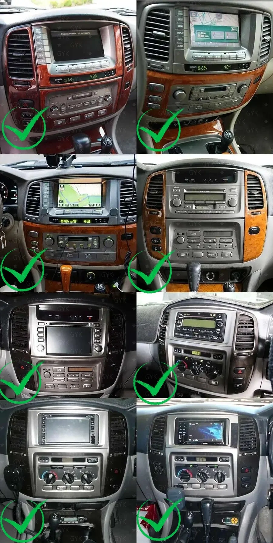 Dual 10inch Screen For Land Cruiser 100 LC100 Lx470 2002-2007 Android Auto Stereo GPS Navigation Carplay Head Unit BT 5.0