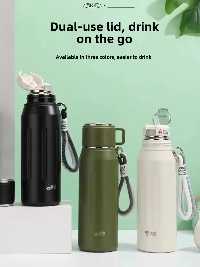 

Portable Stainl Steel 36 Insulated Water Bottle Men Women Students Children Large Capaci Vacuum Flask Sports Travel Mug