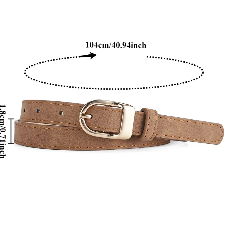 New Arrival Fashionable Elegant Matte-Finish Versatile Decorative Belt High-End Simple Everyday Casual Women’s Belts