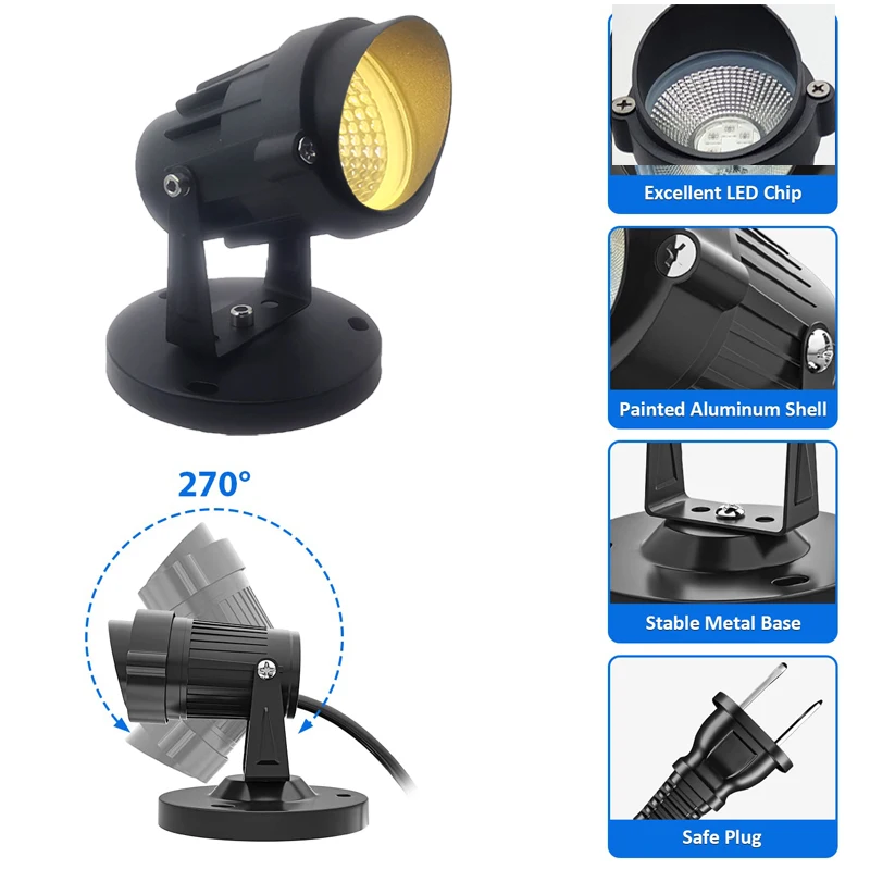 10W RGBW Indoor LED Spotlight with Remote Control Color Changing Dimming Uplighting  Indoor Lighting for Artwork