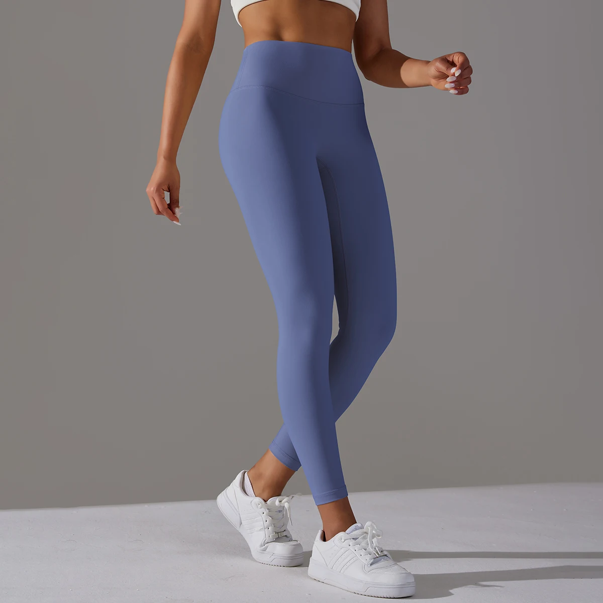 Leggings a vita alta con sensazione nuda da donna Fitn Running Yoga Pantaloni elasticizzati comodi e traspiranti per donna