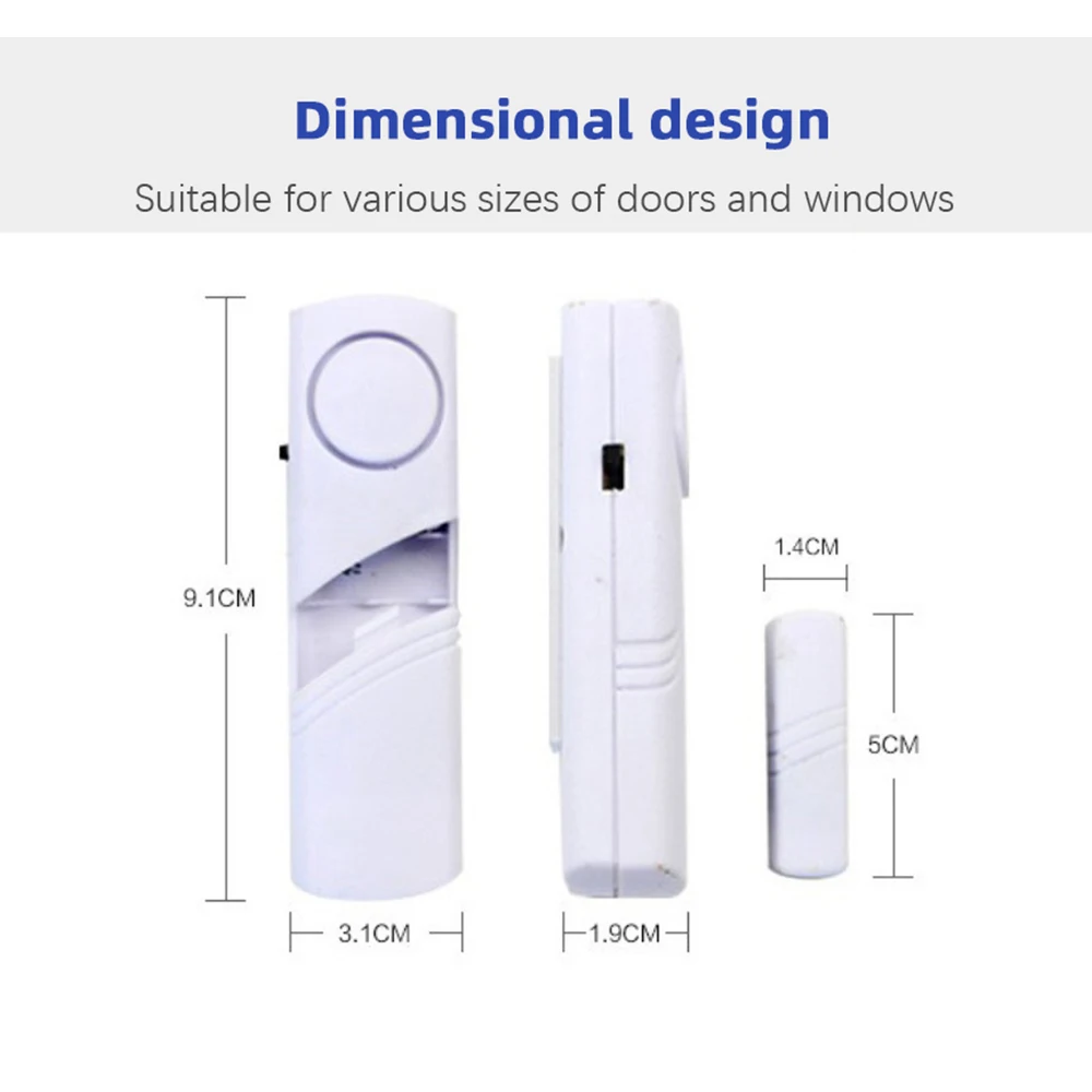 Allarme antifurto per porte e finestre senza fili con sensore magnetico per porte d'ingresso antifurto Nuova sicurezza per finestre/porte wireless per la casa