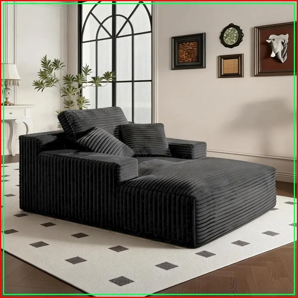 68 Inch Oversized Boneless Chaise Lounge Chair Cloud Reading Sofa