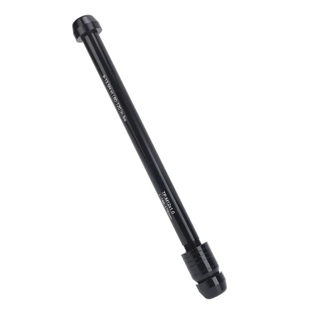 M12x1.0/1.5/1.75 دراجة من خلال المحور الأسود دراجة من سبيكة الألومنيوم المدرب المحور محول مع وجع المدرب من خلال سيخ المحور