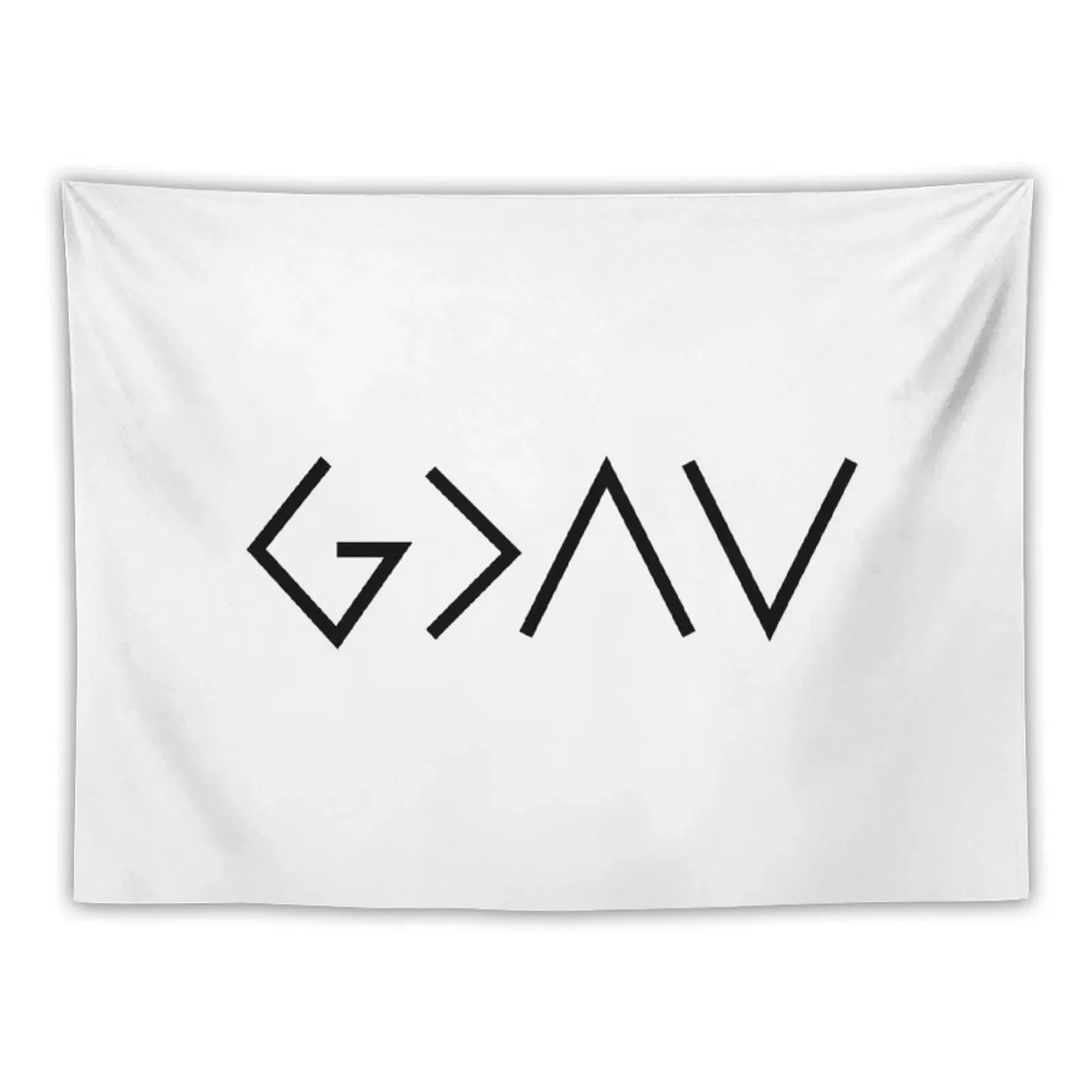 

God is greater than the highs and lows - Christian Quote - Black And White Tapestry Decoration Room Tapestry