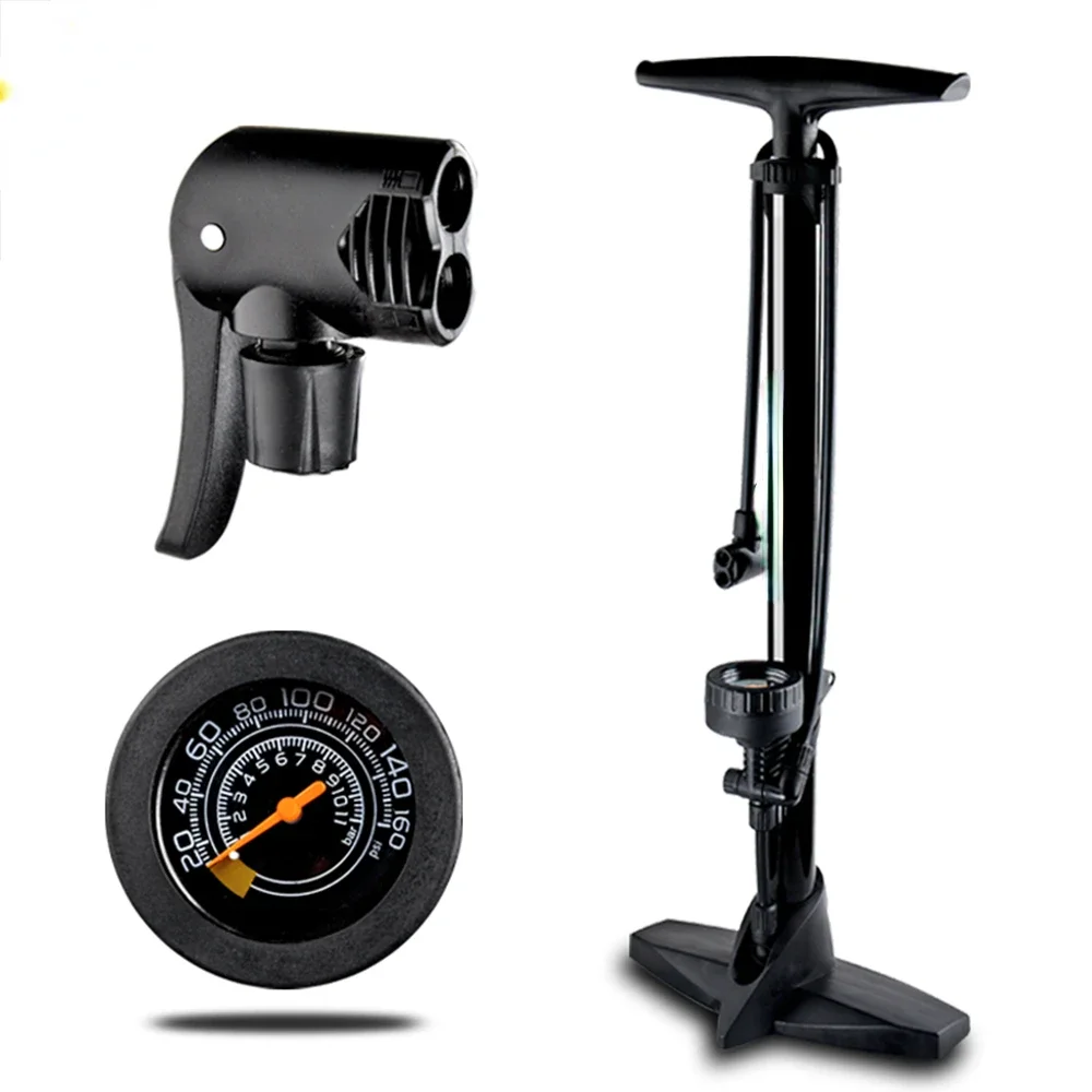 Bicycle Accessories 160  High Pressure Bike Air Pump Portable Cycle Inflator Floor Pump for Bike Tires