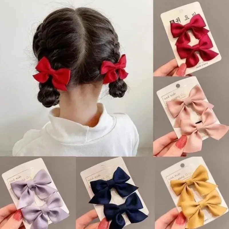 

2Pcs Princess Hair Clips for Girls Sweet Bow Bangs Clip Set Cute Toddler Hair Accessories