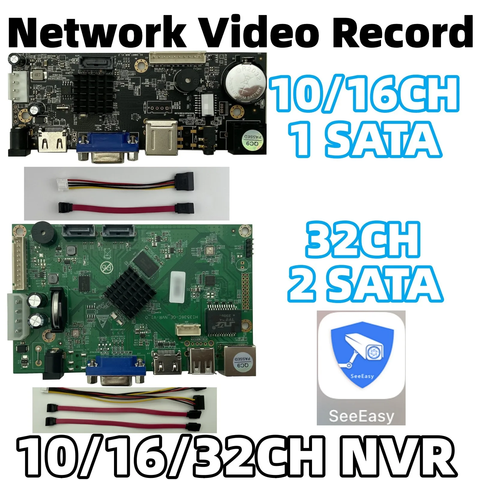 10/16/32CH 4K H.264 H.265 IVR Network Digital Video Recorder NVR ONVIF P2P Support 1 SATA MAX 16T SeeEasy Mobile Surveillance