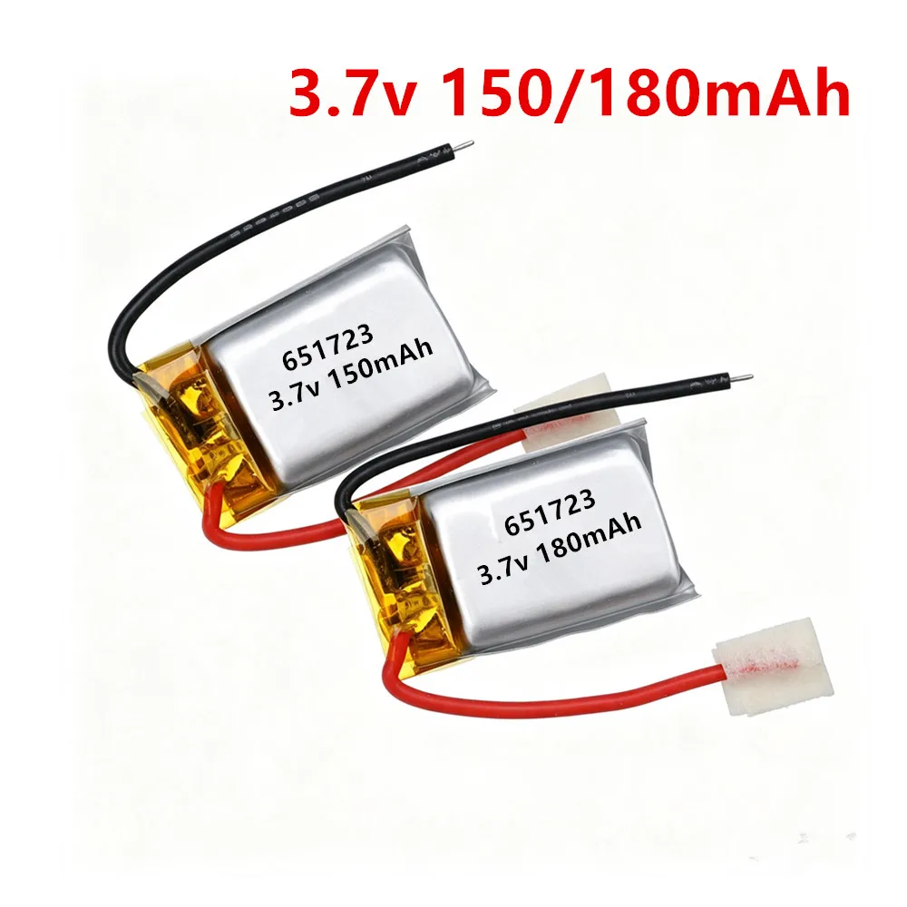 3.7V 150mAh 180mah Lipo Battery for Syma S107 S107G S107-19 for Skytech M3 RC Airplane Helicopter Drone Parts 651723 Battery