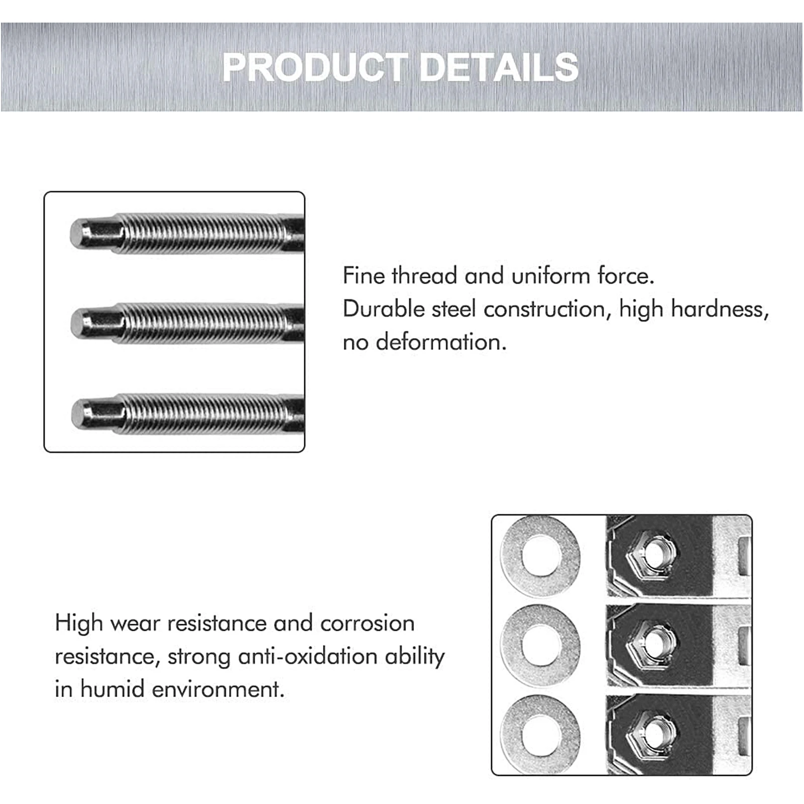 Kit dadi bulloni rondelle hardware per montaggio letto camion 8 pezzi, adatto per Ford F-350/F-450/F-550 1999-2013