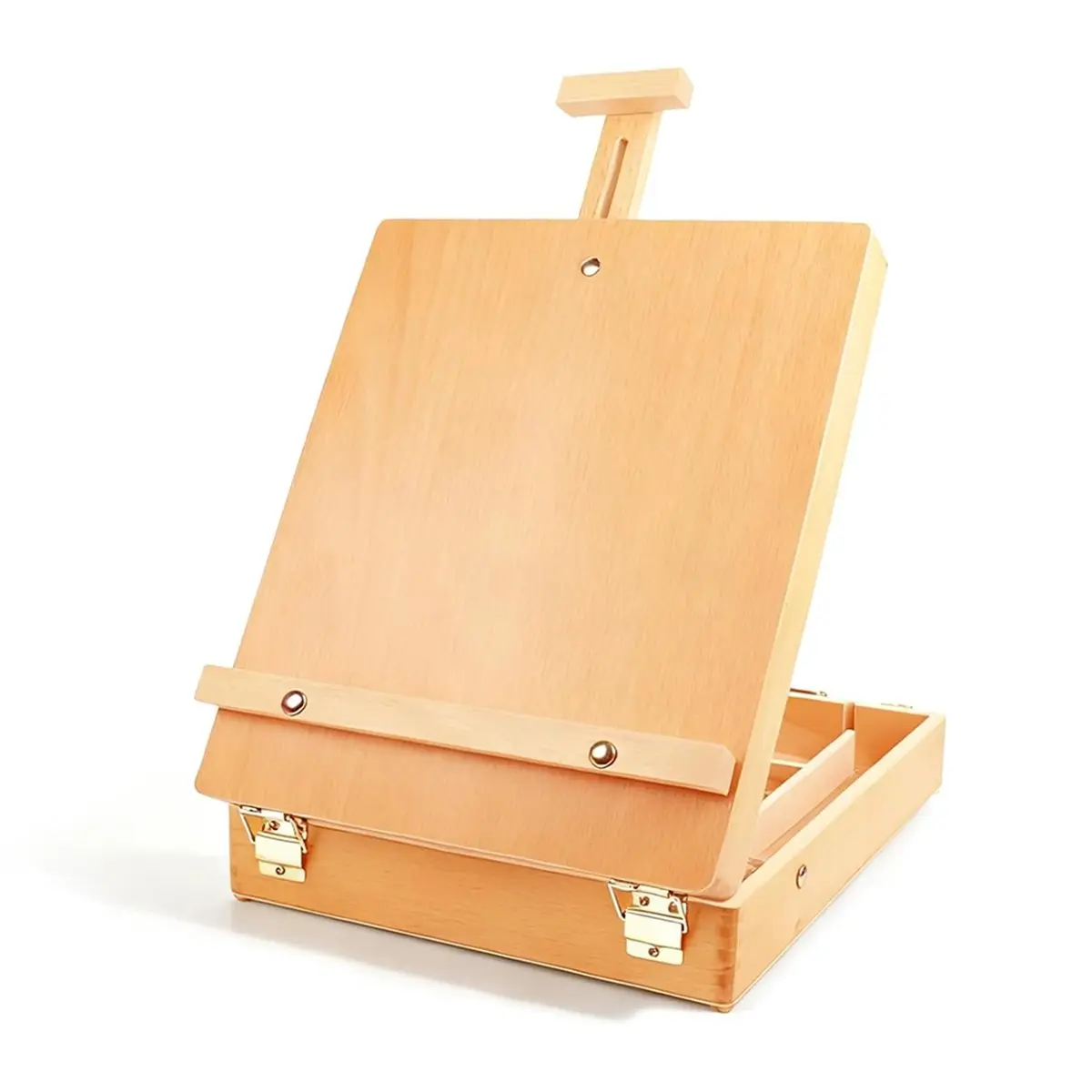 【New User-Coupon!】Adjustable Tabletop Art Easel, Beechwood Drawing Easel with Storage Compartment for Artists & Beginners, for P