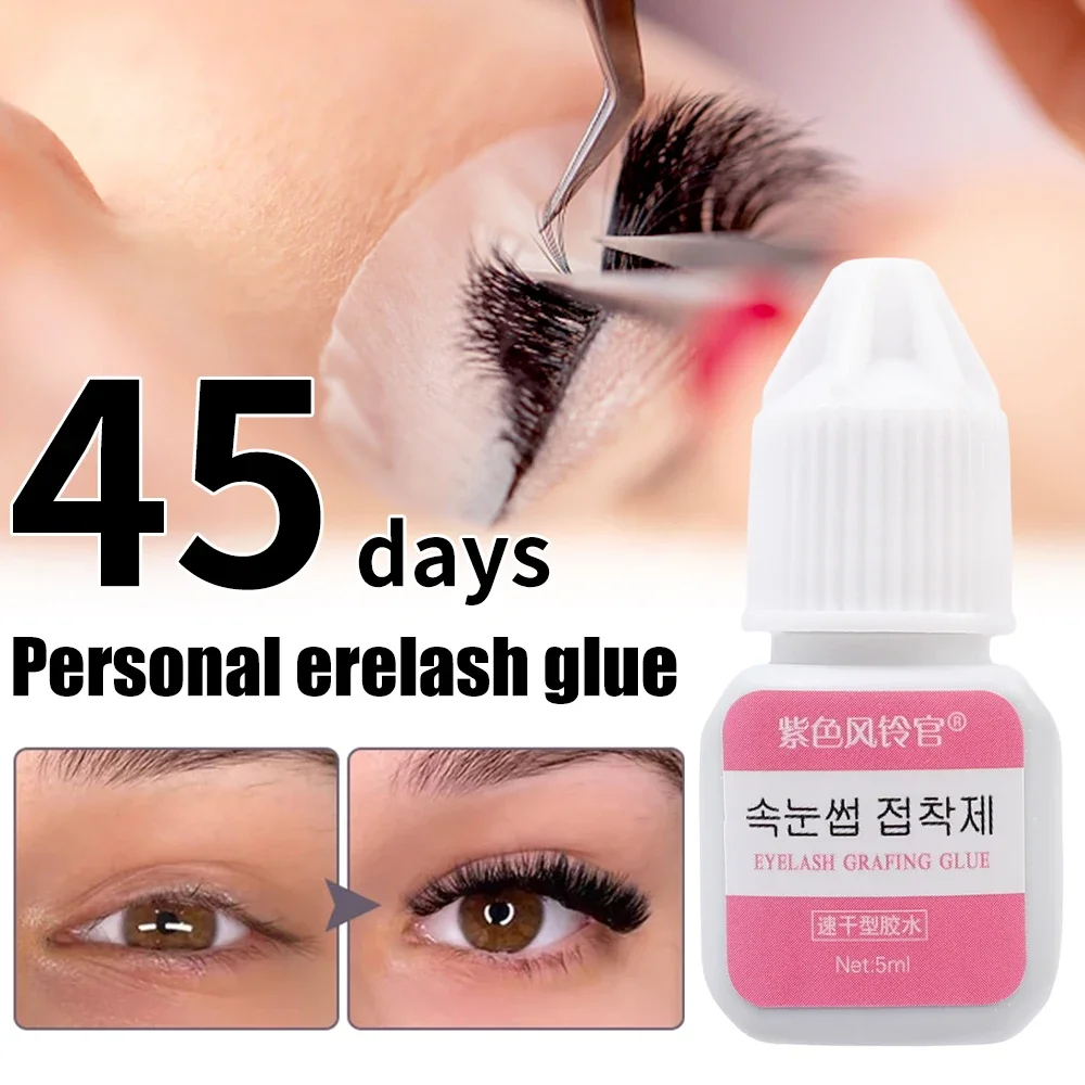 Waterproof No Irritation Eyelashes Extension Glue Quick Drying Long Lasting Adhesive Black Grafting Lashes Glue Makeup Tool 5ml