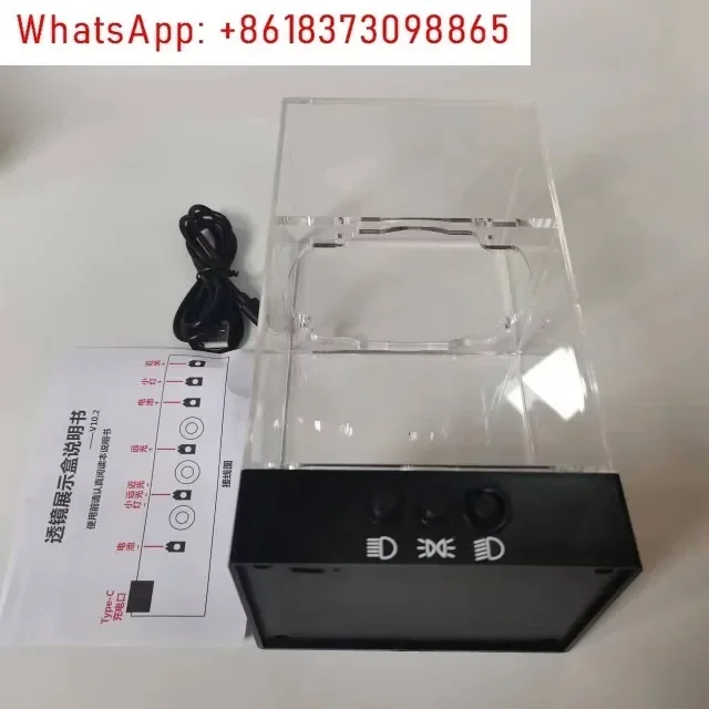 LED dual light laser lens display box lens test box light changing auxiliary tool LED digital display screen