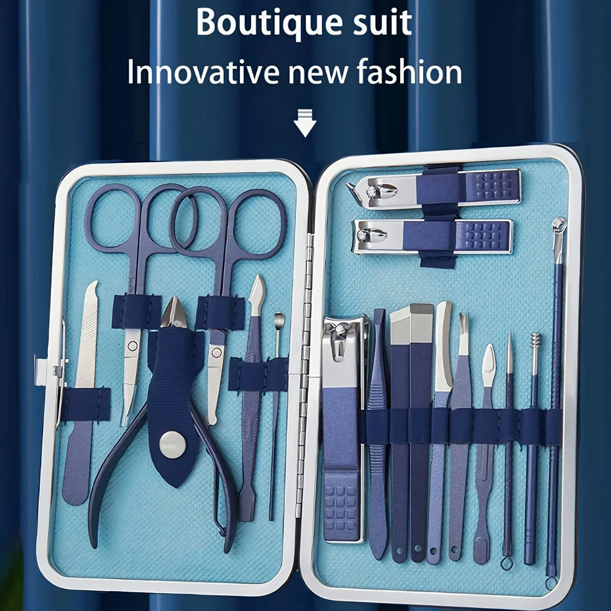 4-18 pçs conjunto de manicure pedicure kit cortador de unhas conjunto cortador de unhas profissional aliciamento de unhas e picareta de orelha para viagens