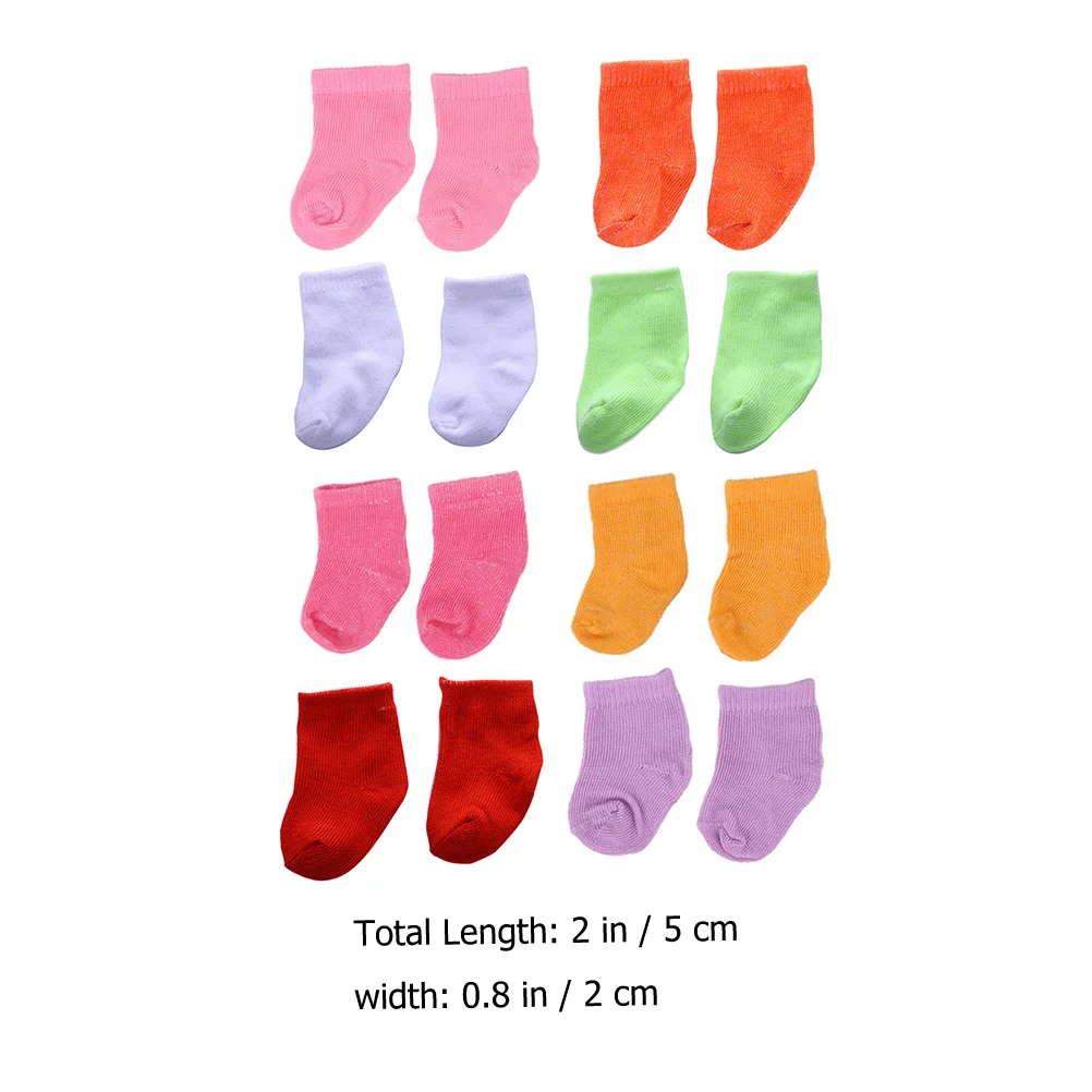 Chaussettes et accessoires photo pour poupées, costume de maison de jeu pour bébé, 8 paires