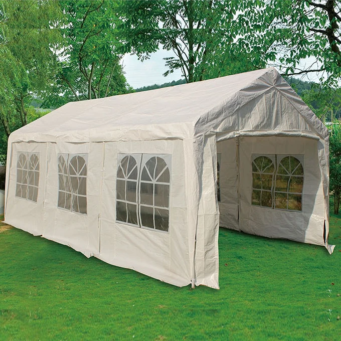 4X 6M Other Sizes Pe Carport With Windows Strong Windproof Waterproof Trade Show Tent Outdoor Product Gazebo Carports