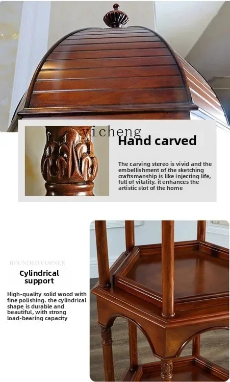 i10.10-- solid wood birdcage bookshelf floor-to-ceiling living room multi-layer antique shelf study cabinet display flower stand