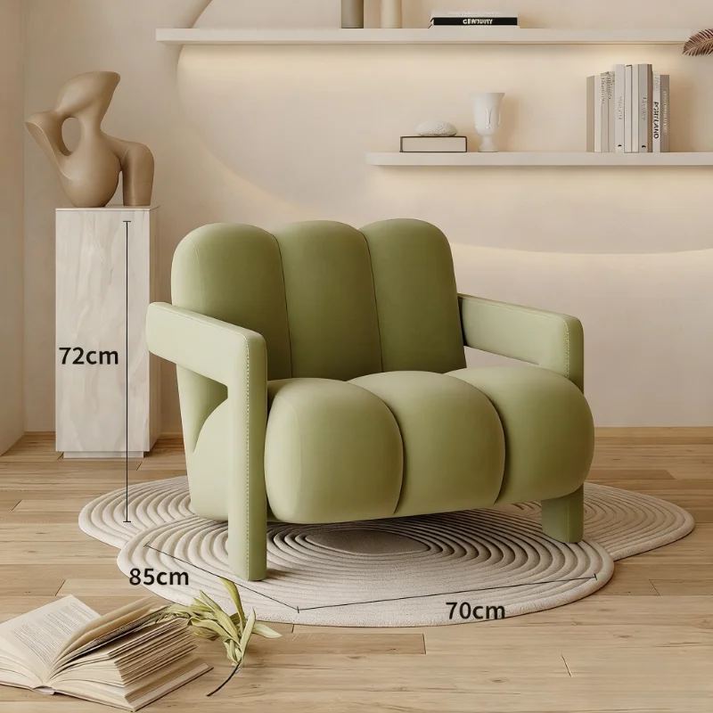 

⁂e White/Orange/Green Modern Minimalist Leisure Sofa Recliner Set High-quality for Living Room