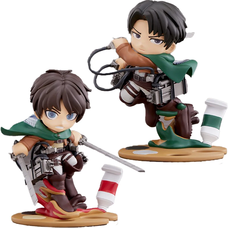 Original Genuine Bushiroad Creative PalVerse Palé. Levi Ackerman Eren Yeager 11cm Authentic Collection Model Character Toy