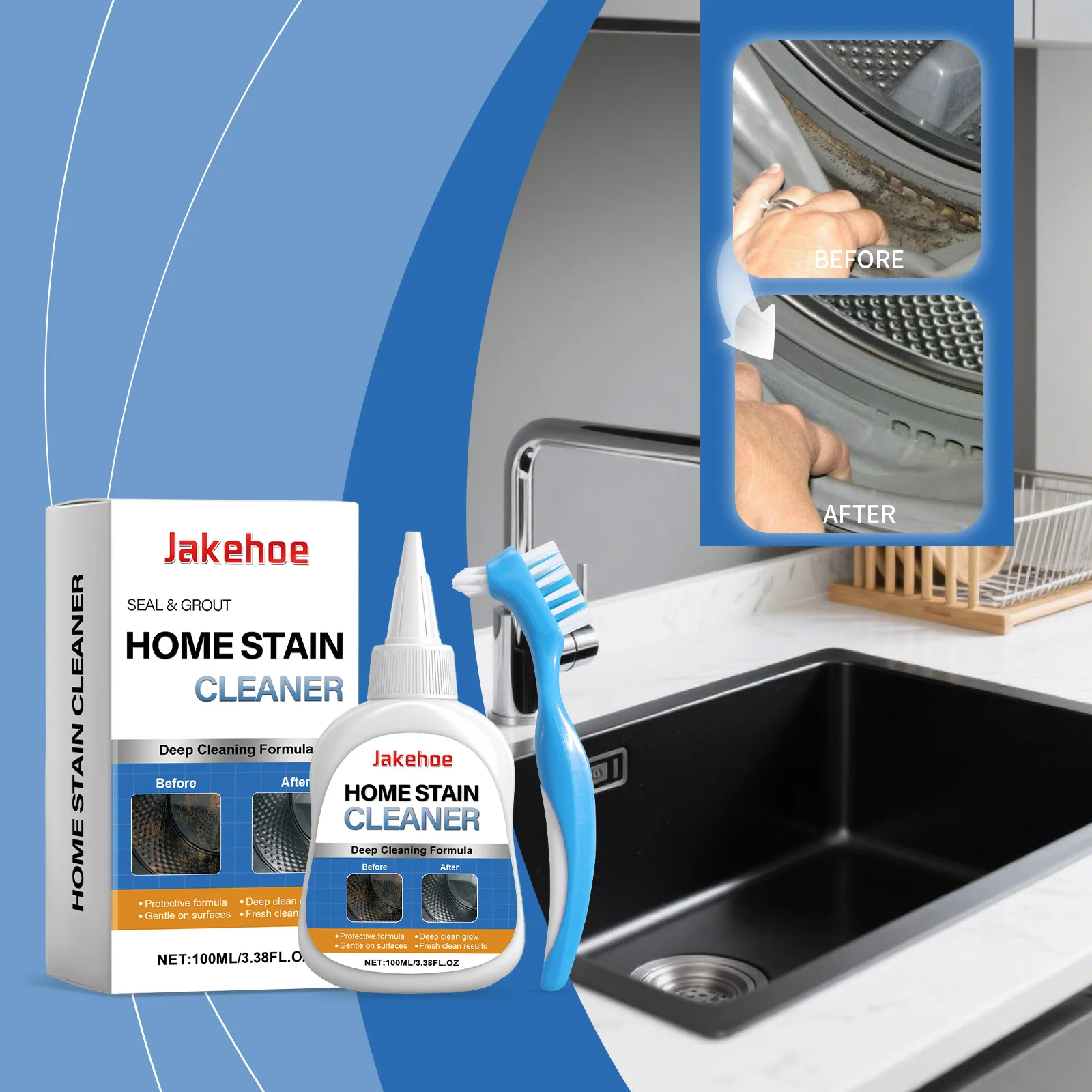 

Набор гелей для удаления пятен с кухонных раковин: Мощный бытовой чистящий гель, средство от плесени, для плитки, швов, уплотнителей стиральных машин, глубокая очистка