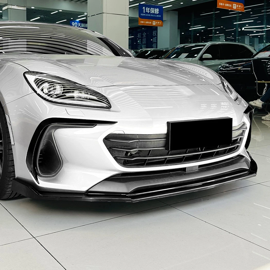 

Накладка на передний бампер, спойлер, крышка противотуманной фары, воздуховод, сплиттер, обвес для Subaru BRZ 2021-2025, под карбон / глянцевый черный