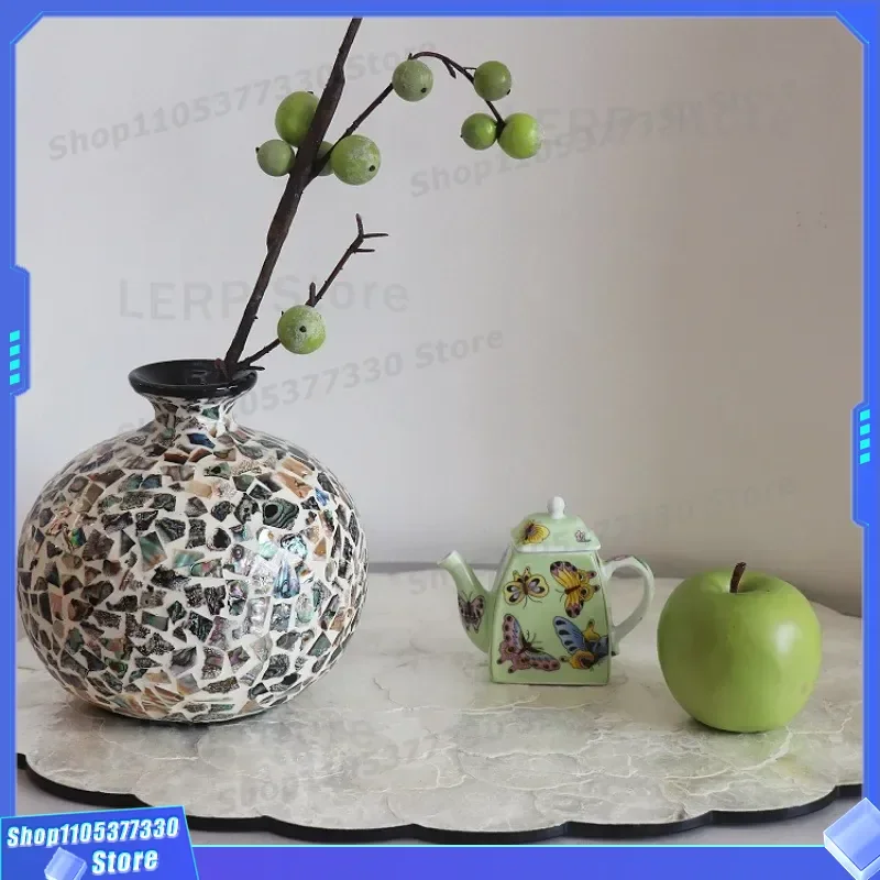 Natural Shell Vase Nordic Style Home Decor Creative Dried Flower Holder for Living Room Bedroom Entrance Desktop Ornament
