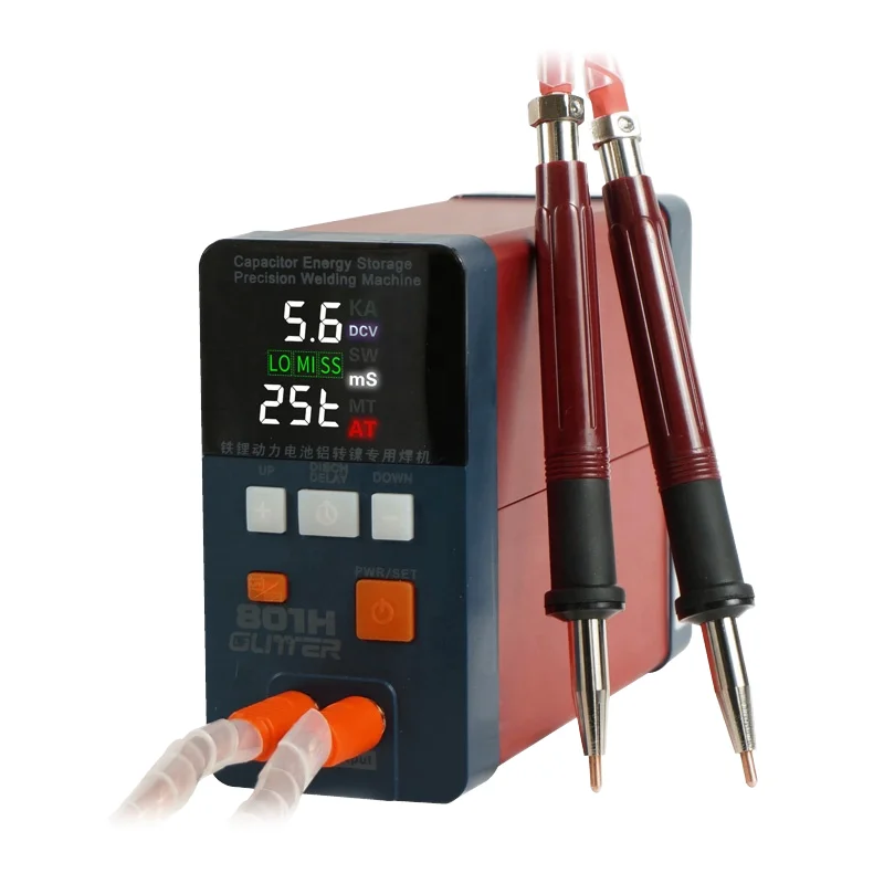 MSNew Glitter 801M Mini Portable Battery Spot Welder 11.6 KW 110V 0.25mm Thickness Capacitor Energy Storage Pulse Welding Machin