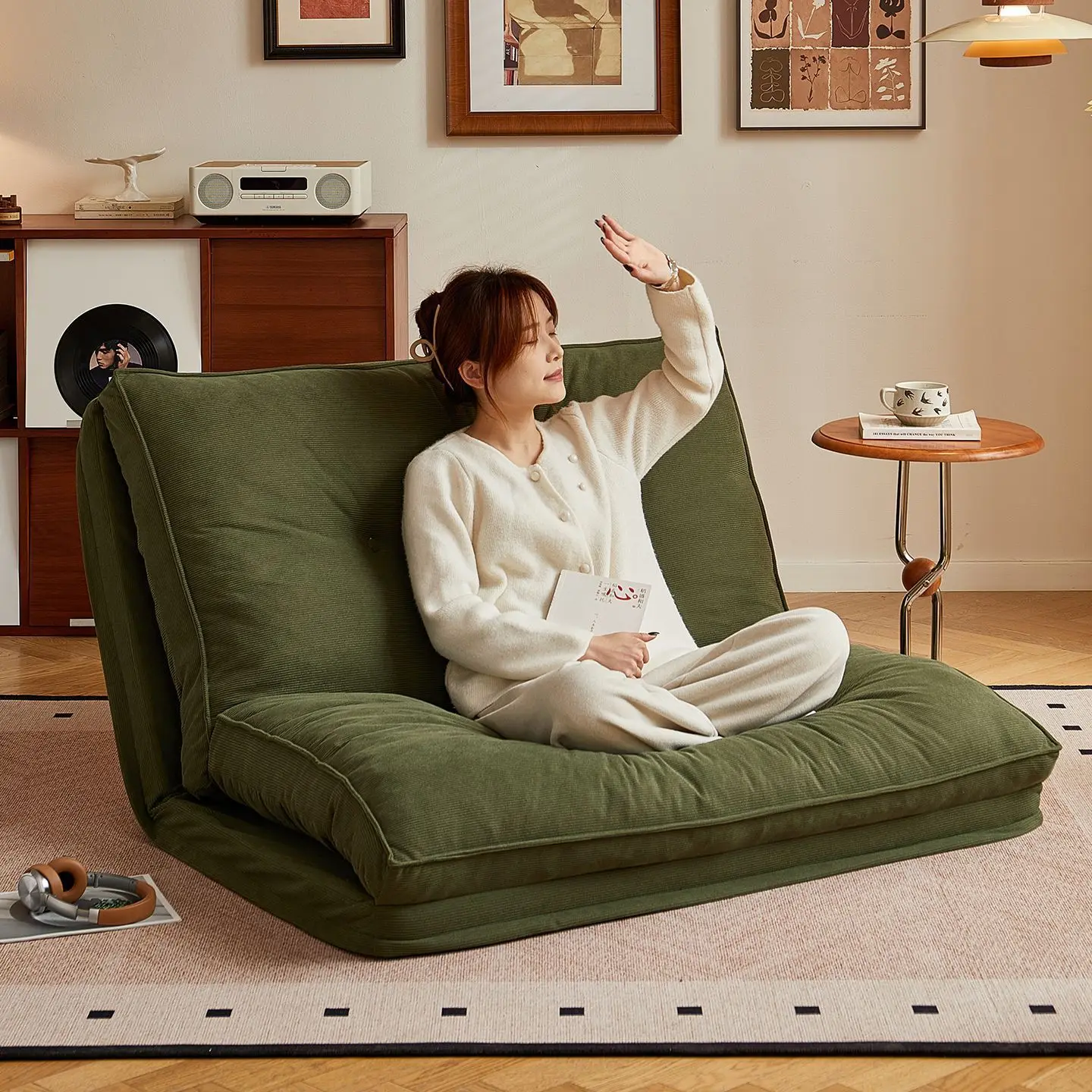 Folding sofa bed human kennel bedroom room single small sofa lazy chair