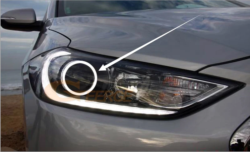 For Hyundai Elantra AD Avante 2015 2016 2017 2018 Ultra Bright A/W Switchback Day Light Turn Signal LED Angel Eyes Halo Rings