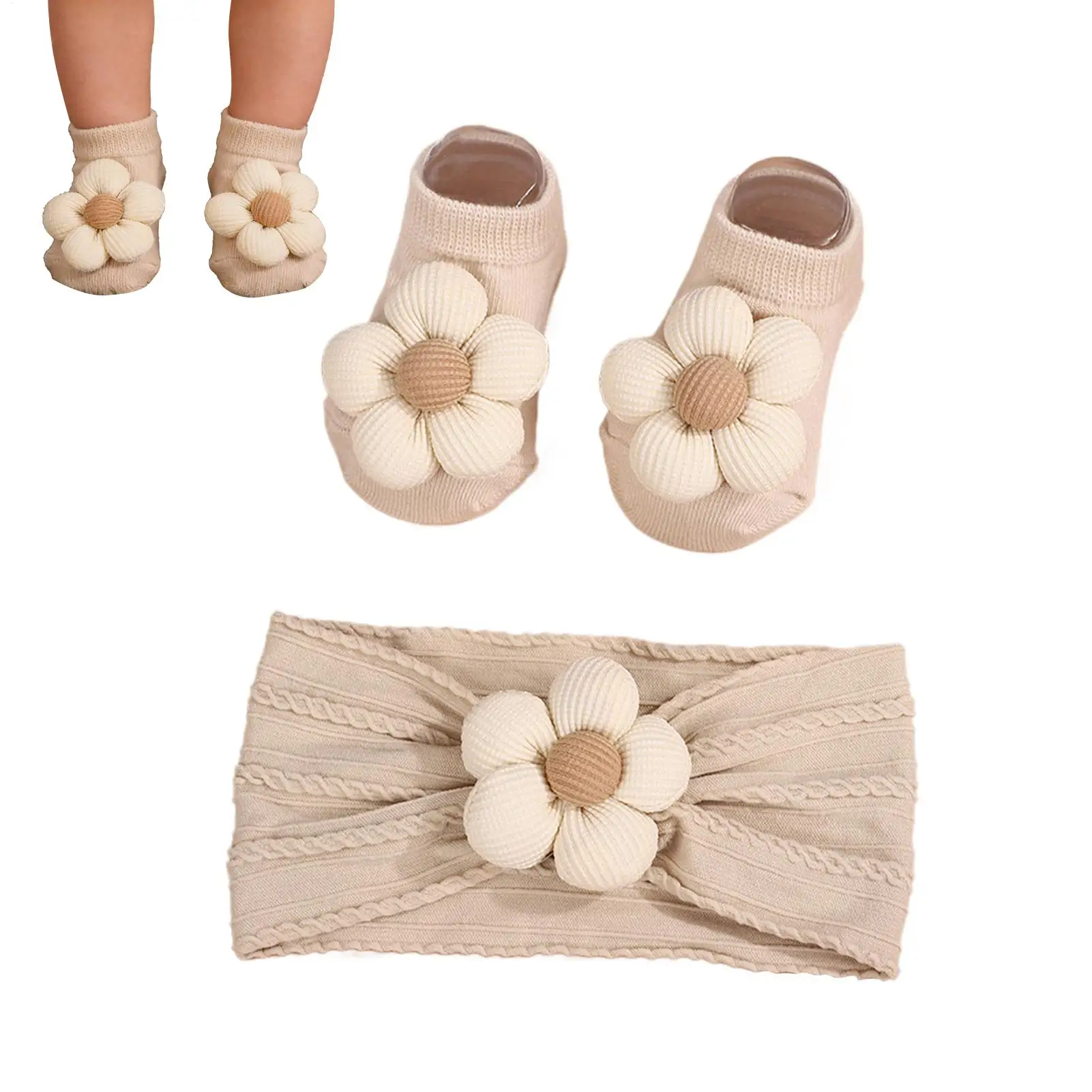 

Kids Headbands Soft Non-Slip Clothing Kids Socks Hair Accessories For Children Girls Walking Photoshoot Baptism Holiday Home