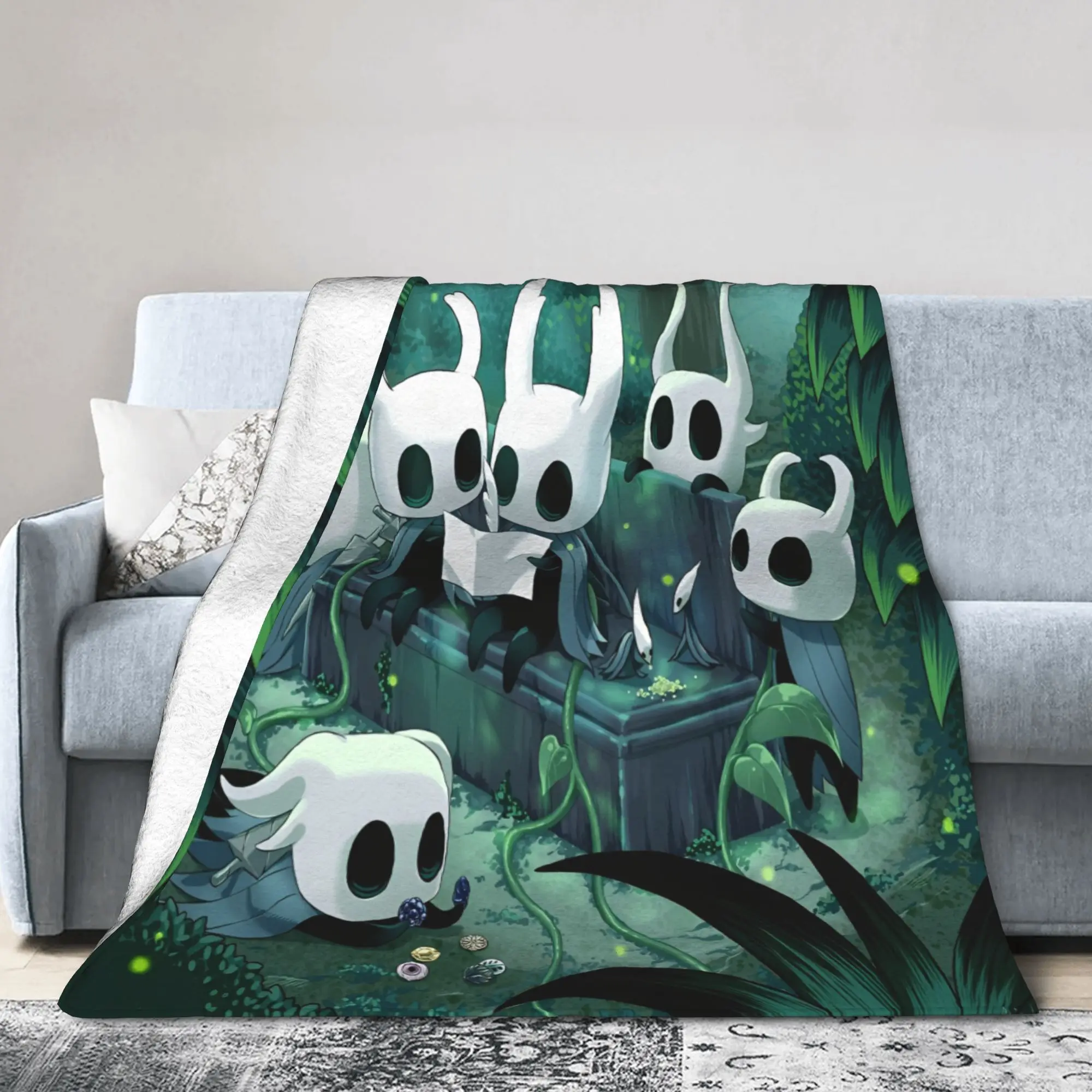 Cozy Hollow Knight Funny Games Blanket Merch Sofa Decorative  Blanket Throw Super Soft Fleece for Car