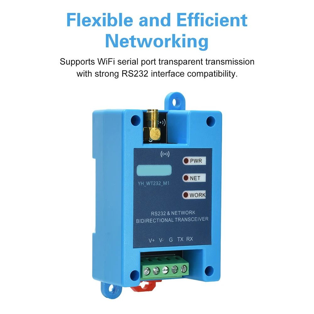 DC 9-24V RS232 serial port to 2.4GHZ WIFI Transparent Transmission Module TCP/UDP/HTTP/MQTT Wireless Transceiver Board