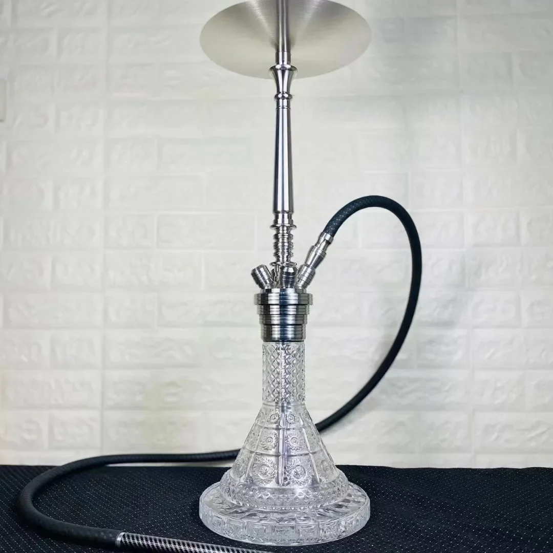 Bar Full KTV Classic Black Multi Tube Double Quad Hookah Arabic Style