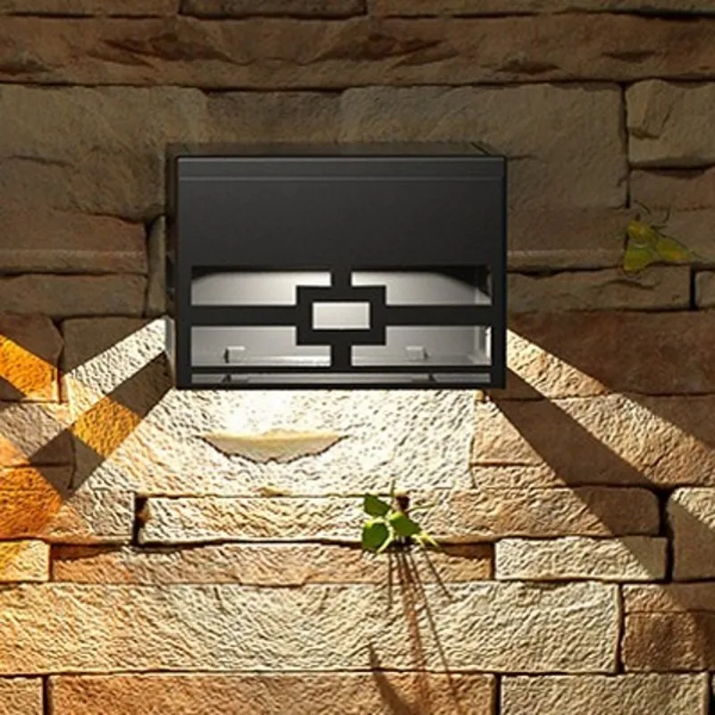 2pcs Led Solar Powered Light  Illuminate Home Garden Yard Decoration Outside Sunlights Led Solar Wall Lamp Outdoor Waterproof